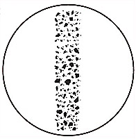 Particle analysis test slide SG7 with 200 numbered particles, all glass slide